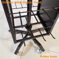 Présentoir rotatif moderne sur pied pour magasin de détail, en métal thermolaqué, pour bijoux, colliers, kits et cartes-cadeaux