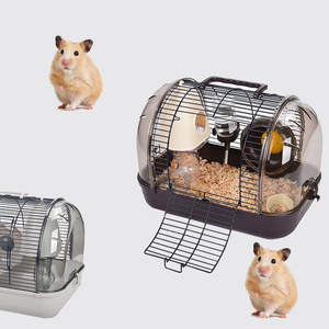 Commercio all'ingrosso di lusso di alta qualità portatile in plastica PP rete metallica in cristallo cavia furetto criceto gabbie con accessori - Product Image 1