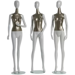 Maniquí de cuerpo completo para mujer, maniquí masculino de fibra de vidrio, dorado y plateado brillante, de lujo, <span class=keywords><strong>Boutique</strong></span>, venta al por mayor - Product Image 5