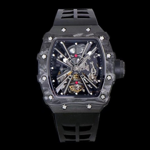 Montre mécanique automatique personnalisée en édition limitée RM1201 avec boîtier en fibre de carbone noire, cadran mécanique, montre ultra légère - Product Image 1