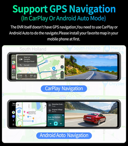 12 inch màn hình cảm ứng lái xe ghi DVR GPS Wifi <span class=keywords><strong>BT</strong></span> FM gương Dash máy ảnh Carplay Android Auto <span class=keywords><strong>Car</strong></span> hộp đen - Product Image 5