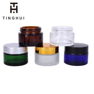 ขวดแก้วสีชาทรงกลมขนาด 5 มล. 10 มล. 15 มล. 20 มล. 30 มล. 60 มล. 100 มล. 4 ออนซ์ พร้อมซีลปิด สำหรับครีมและโลชั่น - Product Image 3