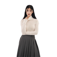 Vente en gros OEM pull en laine pour femmes design mince haute qualité automne hiver pull en laine manches longues pour femmes