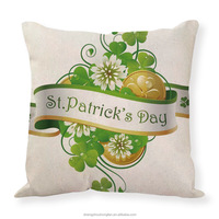 Housses de coussin Saint Patricks Day Green Shamrock Clover Lucky Housses de coussin Taies d'oreiller pour la maison Décorations extérieures (18 pouces)