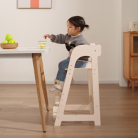 Verstellbarer Lern- und Lernturm aus Holz für Kinder, Montessori-Küchenhelferstuhl, Baby-Hochstuhl zum Essen und Füttern