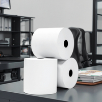 Rouleau de papier thermique 57 x 40 mm personnalisé pour caisse enregistreuse, prix de gros, 65 g/m², noyau plastique unique, impression TPV