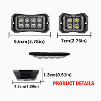 Feux LED de remorque, feux latéraux de marquage pour camion, lampe 4/8 LED, voiture, fourgon, pick-up, camion, grille, feux de signalisation latéraux d'avertissement