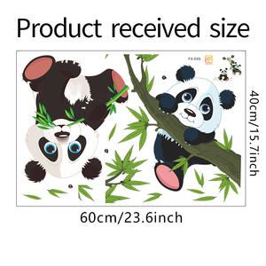 Autocollants <span class=keywords><strong>muraux</strong></span> <span class=keywords><strong>panda</strong></span> auto-adhésifs, décorations pour chambre de bébé, nouvelle collection - Product Image 6