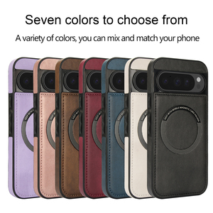 Funda trasera de teléfono magnética de Tpu de cuero Pu delgado de negocios suave al tacto inalámbrico cargado Google <span class=keywords><strong>Pixel</strong></span> <span class=keywords><strong>6A</strong></span> 8A 9A funda de teléfono - Product Image 6