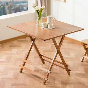 <b>Folding</b> Wooden Square Dining <b>Table</b> 60x60 Cm For Home Dormitory Use - Product Image 1