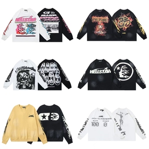 <span class=keywords><strong>Felpa</strong></span> a Maniche Lunghe Unisex Hell Star, Stile Americano High Street, Nuova Collezione Casual Oversize - Product Image 2