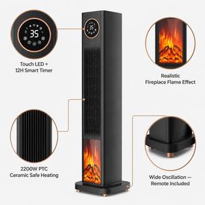 <span class=keywords><strong>Chauffage</strong></span> <span class=keywords><strong>Colonne</strong></span> Vertical à Grand Écran LED Numérique, Faible Niveau Sonore, Protection Contre la Surchauffe, 3 Modes de <span class=keywords><strong>Chauffage</strong></span>, Vente en Gros - Product Image 4