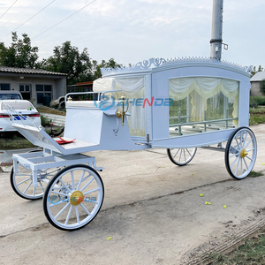 White Horse-drawn Hearse Durable Towable Hearse Luxurious Horse-drawn Hearse - Product Image 5
