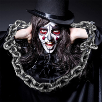 Accessoires déco de fête d'Halloween Réaliste Grande Chaîne Accessoire de déguisement de cosplay Décoration Maillon de chaîne en plastique