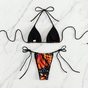 Vente en gros 6 couleurs S-<span class=keywords><strong>XXL</strong></span> Design personnalisé motif sexy 2 pièces Maillot <span class=keywords><strong>de</strong></span> <span class=keywords><strong>bain</strong></span> femme String Bikini ensemble - Product Image 6