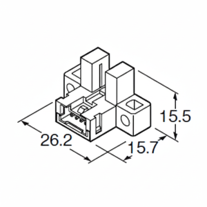 Para sensor microfotoeléctrico en forma de U PANASONIC, conector óptico integrado de 2/2" - Product Image 1