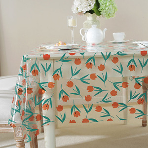 Chất Lượng Tốt Nhất Bán Buôn Trong Suốt PVC Khăn Trải Bàn Thiết Kế PVC Rõ Ràng Khăn Trải Bàn In - Product Image 2