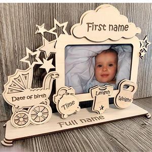 Cadre photo personnalisé pour nouveau-né, <span class=keywords><strong>cadeau</strong></span> d'annonce de <span class=keywords><strong>naissance</strong></span> pour les nouveaux parents - Product Image 6