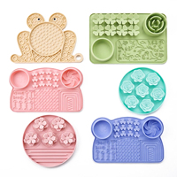Tapis d'alimentation pour animaux de compagnie en silicone de qualité alimentaire, écologique, avec ventouses, imperméable, antidérapant, pour une alimentation lente, anti-étouffement, pour grands chiens
