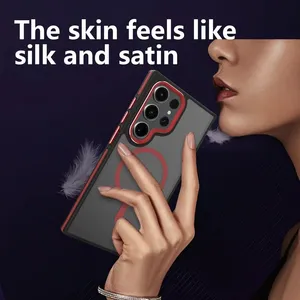NOUVEAU Étui magnétique mat pour Samsung <span class=keywords><strong>Galaxy</strong></span> S24 <span class=keywords><strong>S22</strong></span> S25 Ultra S23 Plus S23 FE Charge sans fil Housse antichoc CHAOYIDIAN - Product Image 5