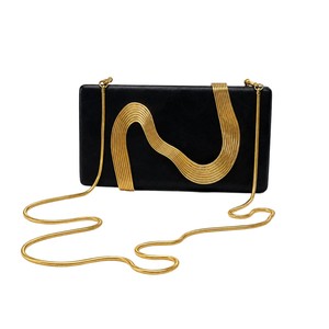 Pochette élégante en PU pour femme avec chaîne détachable, sac de soirée de luxe contemporain en PU, idéal pour mariage, défilé de mode ou dîner - Product Image 1