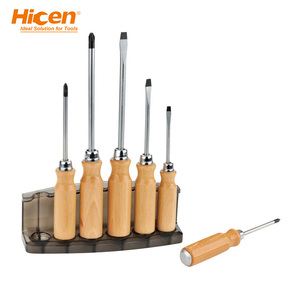 6 Cái Tay Cầm Tuốc Nơ Vít Từ Tính Bằng Gỗ Bộ Tuốc Nơ Vít Đi Qua Đầu Từ Có Rãnh Màu Đen Đầu Từ Tính CR-V Bằng Thép Mọi Kích Cỡ - Product Image 1