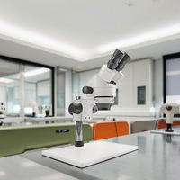 SZM45-B1 Stereo Zoom Binocular Microscope Without Light Magnification 7-45x(Large Base) Microscope for Repair