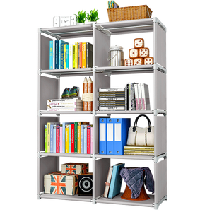 Armoire <span class=keywords><strong>de</strong></span> rangement en tissu multifonctions, bibliothèque <span class=keywords><strong>de</strong></span> bureau moderne <span class=keywords><strong>simple</strong></span> <span class=keywords><strong>et</strong></span> personnalisable, étagère pour organiser - Product Image 1