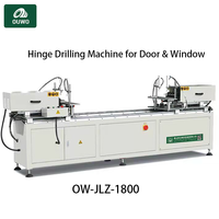 Machine de perçage à charnières OUWO haute précision à têtes multiples avec pédale pour machines à portes et fenêtres en aluminium