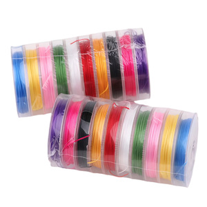 Fil élastique pour perles 0,8 mm 10 m, couleurs mélangées, fil de spandex cristal pour la fabrication de bracelets, colliers et bijoux DIY - Product Image 3