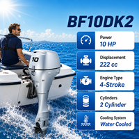 Moteur hors-bord marin BF10DK2 10 CV, 2 cylindres, essence, 4 temps, refroidi par eau, économique, petite puissance de propulsion pour