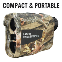 Télémètre laser de chasse et de golf INORM LA 600 600m camouflage avec objectif 6X, écran LCD, modes M/Y, Pin Lock, vibration, hauteur/angle, vitesse, distance