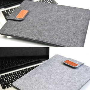 Custom Pure Color Simple Cheap Laptop Inner Bag Felt Bag Non-woven Laptop <strong>Sleeve</strong> With Magnet Button for Laptop, <strong>Ipad</strong> Kindle - Product Image 2