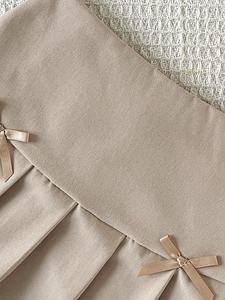 Conjunto de 3 Piezas Estilo Coreano para Niñas Pequeñas, Cárdigan con Lazo Estilo Academia, Camisola Lisa y Falda Plisada - Product Image 5