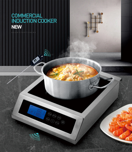 Smart Induction Cooktop Precise <b>Temperature</b> With <b>Wireless</b> <b>Sensor</b> Probe for Catering Use Half-bridge Technology & Copper Coil Tem - Product Image 3