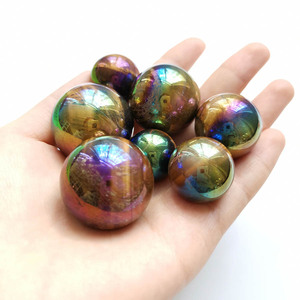 20-40Mm Angel <span class=keywords><strong>Aura</strong></span> Tiger Eye Balls Quả Cầu Mắt Hổ Tự Nhiên Lớp Phủ Pha Lê - Product Image 1