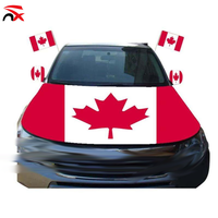 Housse de rétroviseur de voiture en polyester pour événements sportifs personnalisés, drapeau du Canada, housse de capot de voiture, ensemble de bannières pour décoration