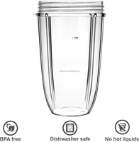 Tasses de rechange pour Nutri Bullet Pièces de rechange Tasses mélangeuses de 24oz compatibles avec les mélangeurs NutriBullets 600w et 900w
