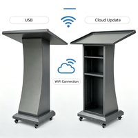 Pupitre numérique LED de haute qualité 2026 avec écran LED vertical, pupitre mobile pour conférences, salles d'exposition et églises