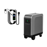 Batterie externe portable LiFePO4 avec chargeur de voiture intégré 3,5 kWh 5/10/15/20/30 kWh, stockage d'énergie solaire mobile, chargeur EV