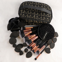 Set kuas rias 47 Set kuas rias spons rias Set kuas rias portabel Set kotak Set kuas rias Eyeshadow