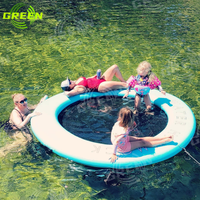 Vert seadoo quai flottant radeau ski sunchill flotteur gonflable natation flotteurs île plate-forme net gonflable eau hamac