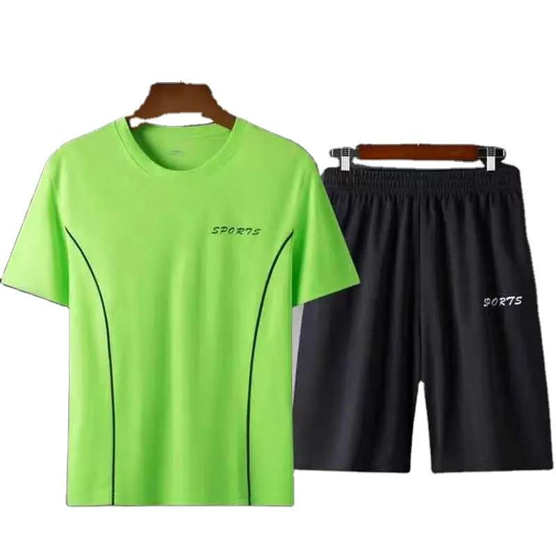 Traje deportivo de secado rápido para hombre, camisa de playa transpirable de verano para correr, camiseta de manga corta, ropa deportiva de talla grande para exteriores