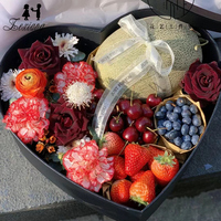 Hot Koop Clear Hart Vormige Bloem Doos Voor Fruit Regelingen Luxe Bloemist Levering Gift Sieraden