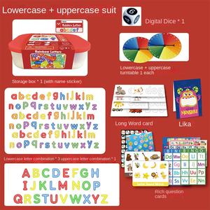 <span class=keywords><strong>Jeu</strong></span> de mots d'orthographe en plastique pour enfants 26 lettres anglaises majuscules minuscules anglais aides pédagogiques éducation précoce mot de puzzle - Product Image 5