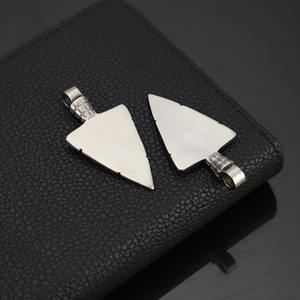 Appannamento libero stile Punk in acciaio inox uomini lupo freccia collana pendente per il maschio - Product Image 3