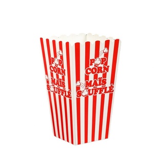 Cubo Plegable para Snacks con Diseño de Rayas, Caja para Palomitas de Maíz para Cine, Materiales Reciclados, Laminación Mate, Recubrimiento UV, Características de Relieve - Product Image 6