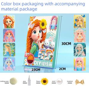 Verniciatura di filati per ragazza con disegno originale e Design, decorazione 5D, con cornice di perle - Product Image 5