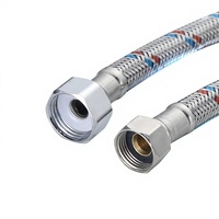 Tuyau tressé en acier inoxydable 304 pour eau froide et chaude, double embout, normes américaines et européennes, pour le commerce transfrontalier