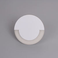 Luminaire mural d'angle LED encastré moderne 2026 pour éclairage de chemin, marches et escaliers 3W D55mm/D80mm en aluminium